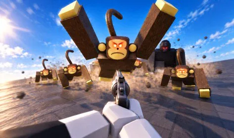 Official Roblox thumbnail for Survive a Million Monkeys.